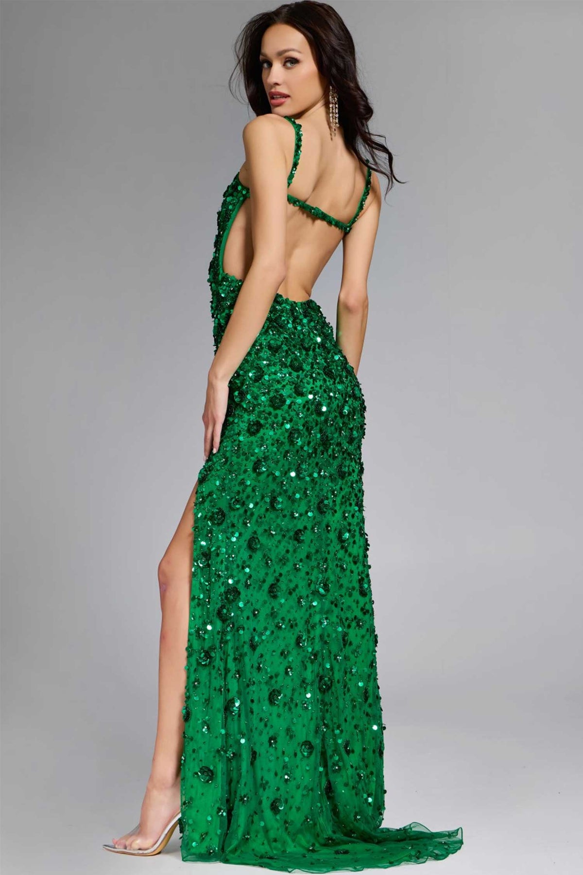 Jovani 44440 - Floral Beaded Prom Dress