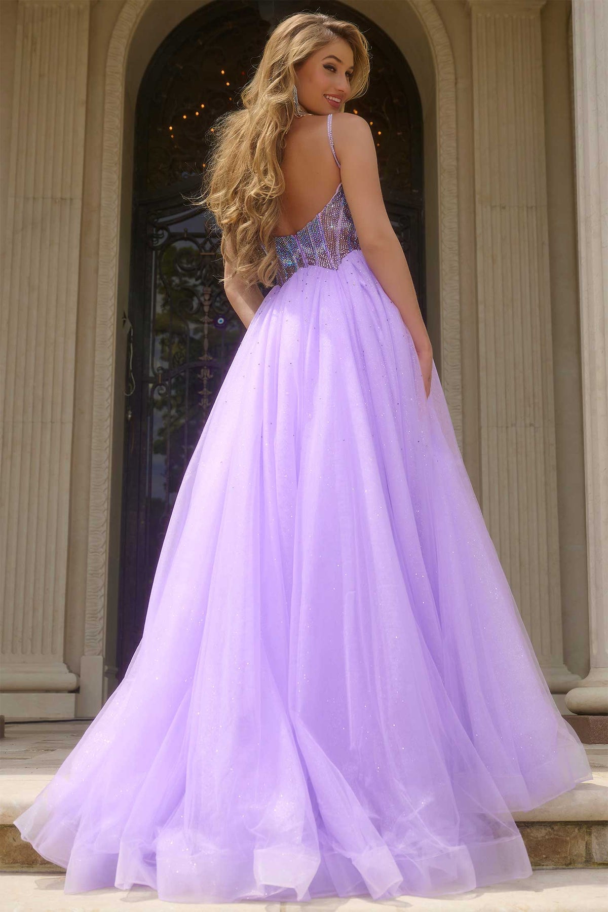 Jovani 44511 - Scoop Glitters Prom Dress