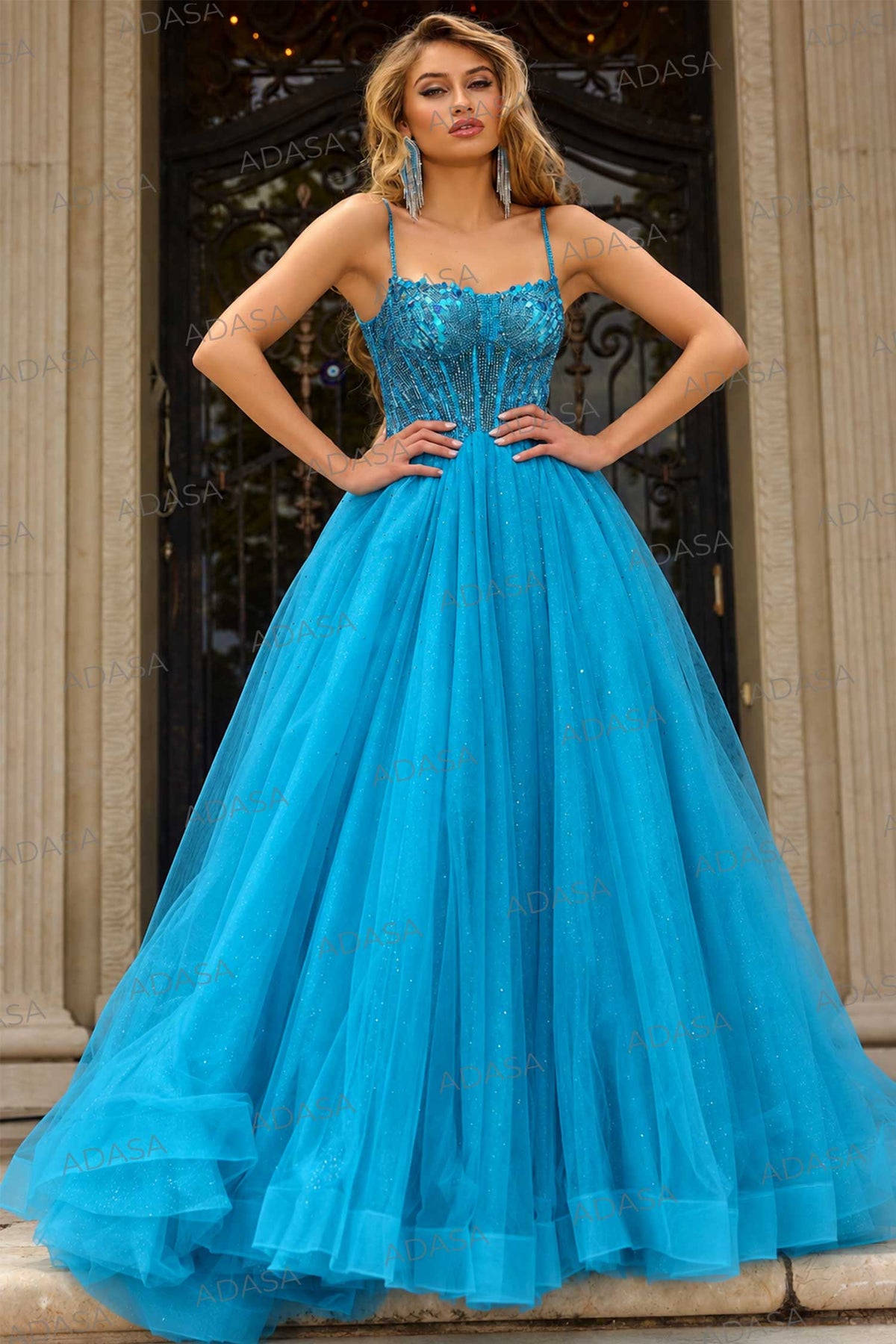 Jovani 44511 - Scoop Glitters Prom Dress