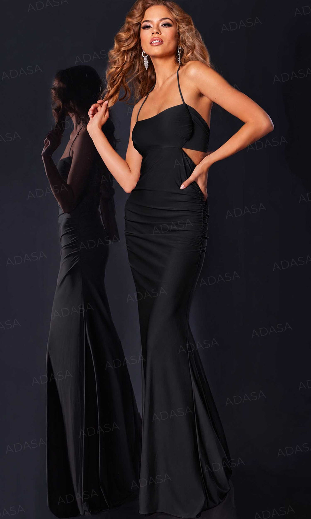 Jovani 44513 - Spaghetti Strap Sheath Prom Dress