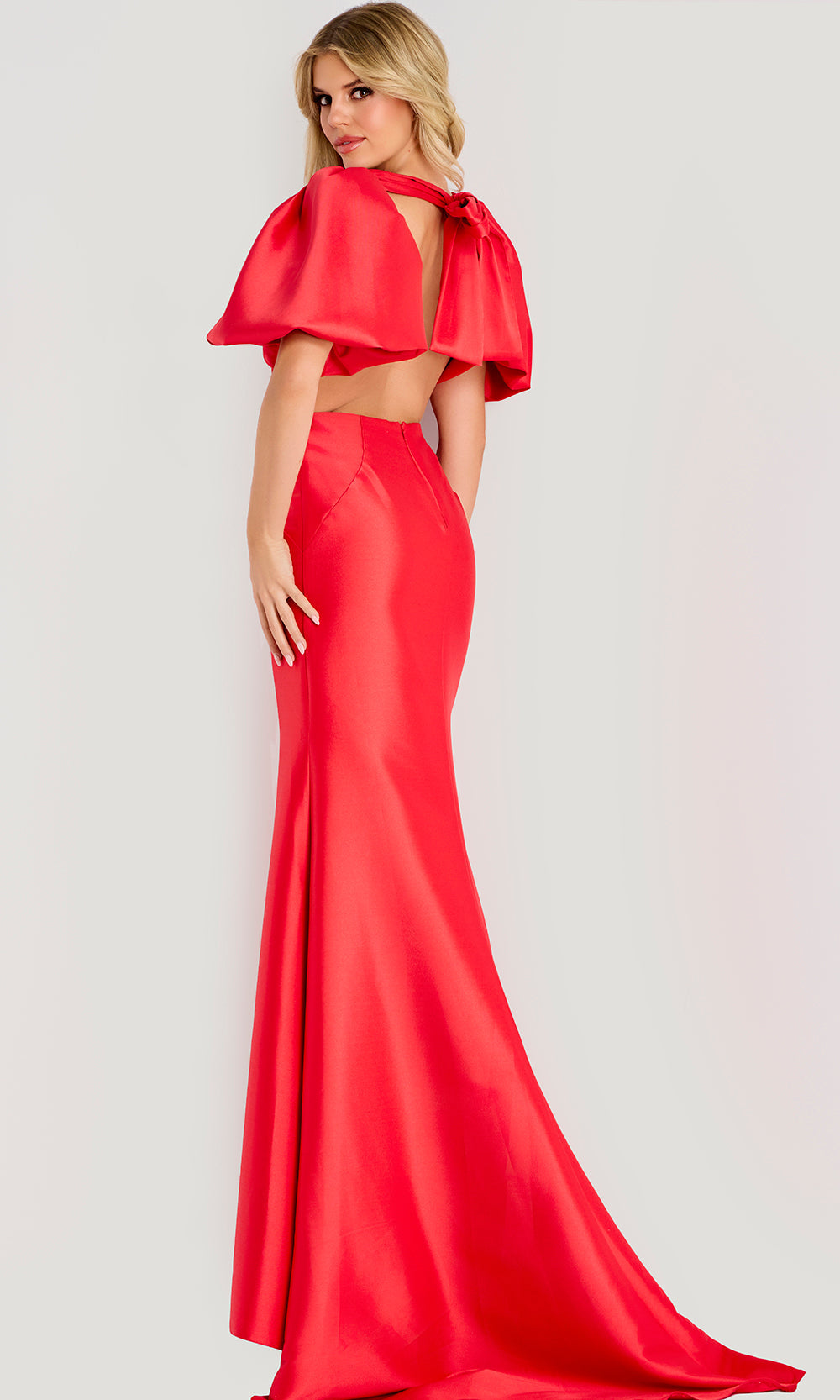 Jovani 44522 Open Back Satin Evening Dress