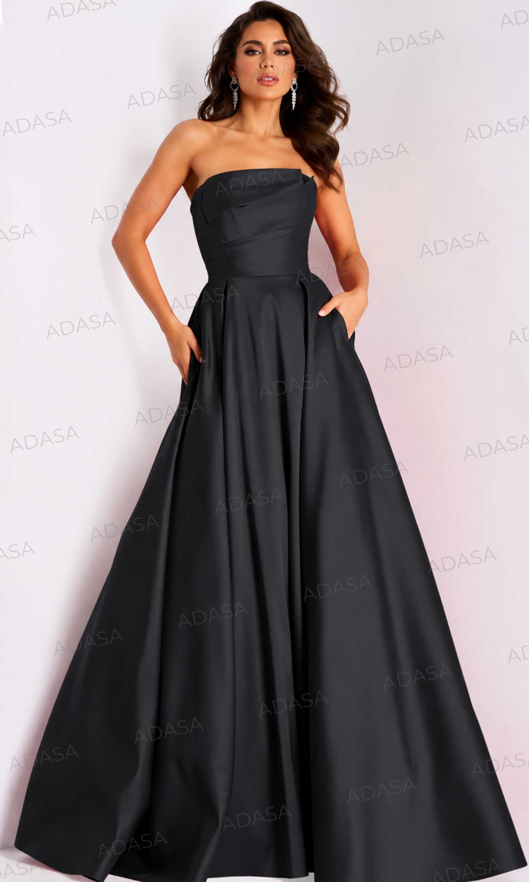 Jovani 44530 - Draped Bodice Strapless Fitted Dress