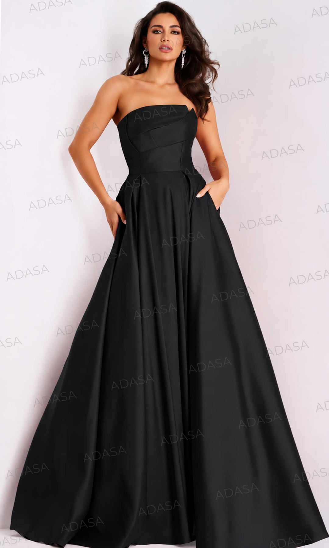 Jovani 44531 - Straight Neckline Pleated Ballgown