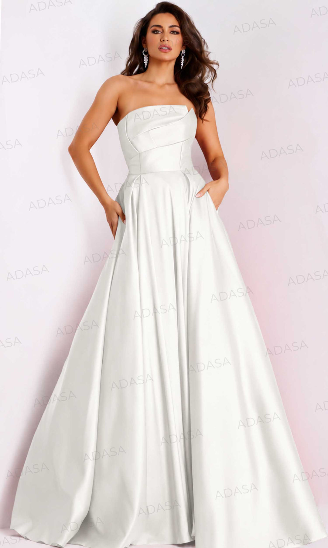 Jovani 44531 - Straight Neckline Pleated Ballgown