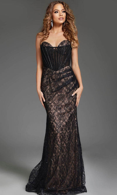 Jovani 44609 - Lace Strapless Prom Gown Prom Dresses