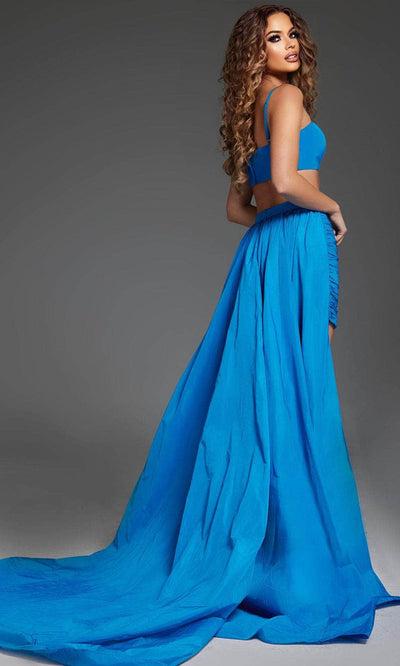 Jovani 44713 - Overskirt Spaghetti Strap Cocktail Dress Cocktail Dresses