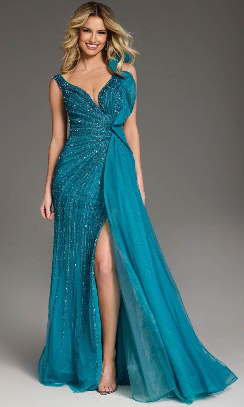 Jovani 44846 - Sleeveless Bead Embellished Prom Gown Special Occasion Dress