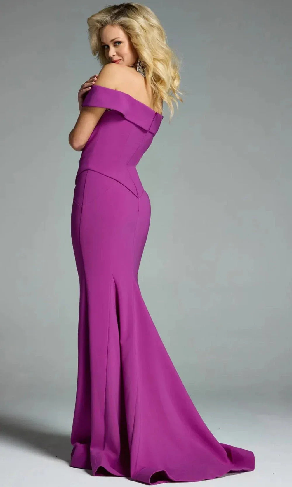 Jovani 44861 - Basque Waist Off Shoulder Gown Evening Dresses
