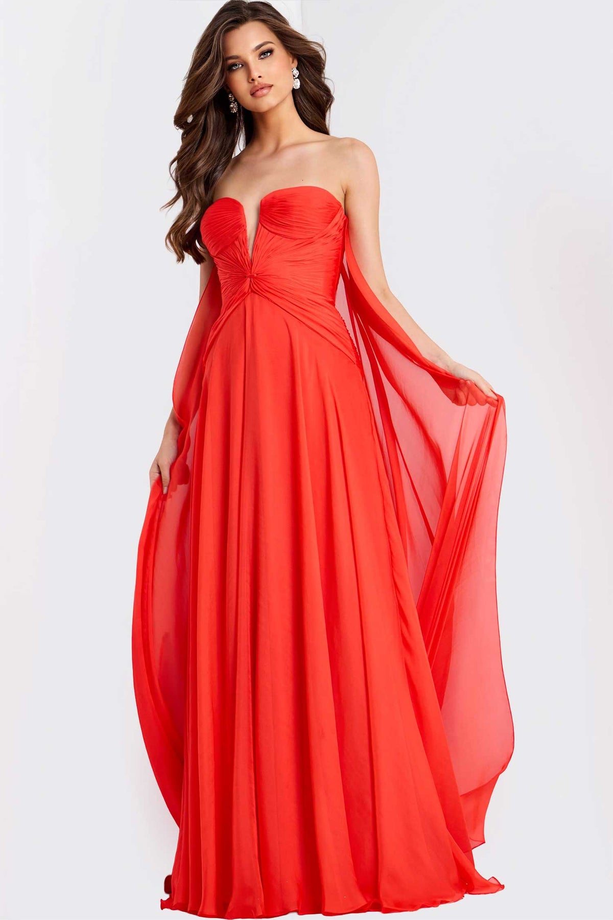 Jovani 45269 - Sweetheart Ruched Knotted A-Line Gown