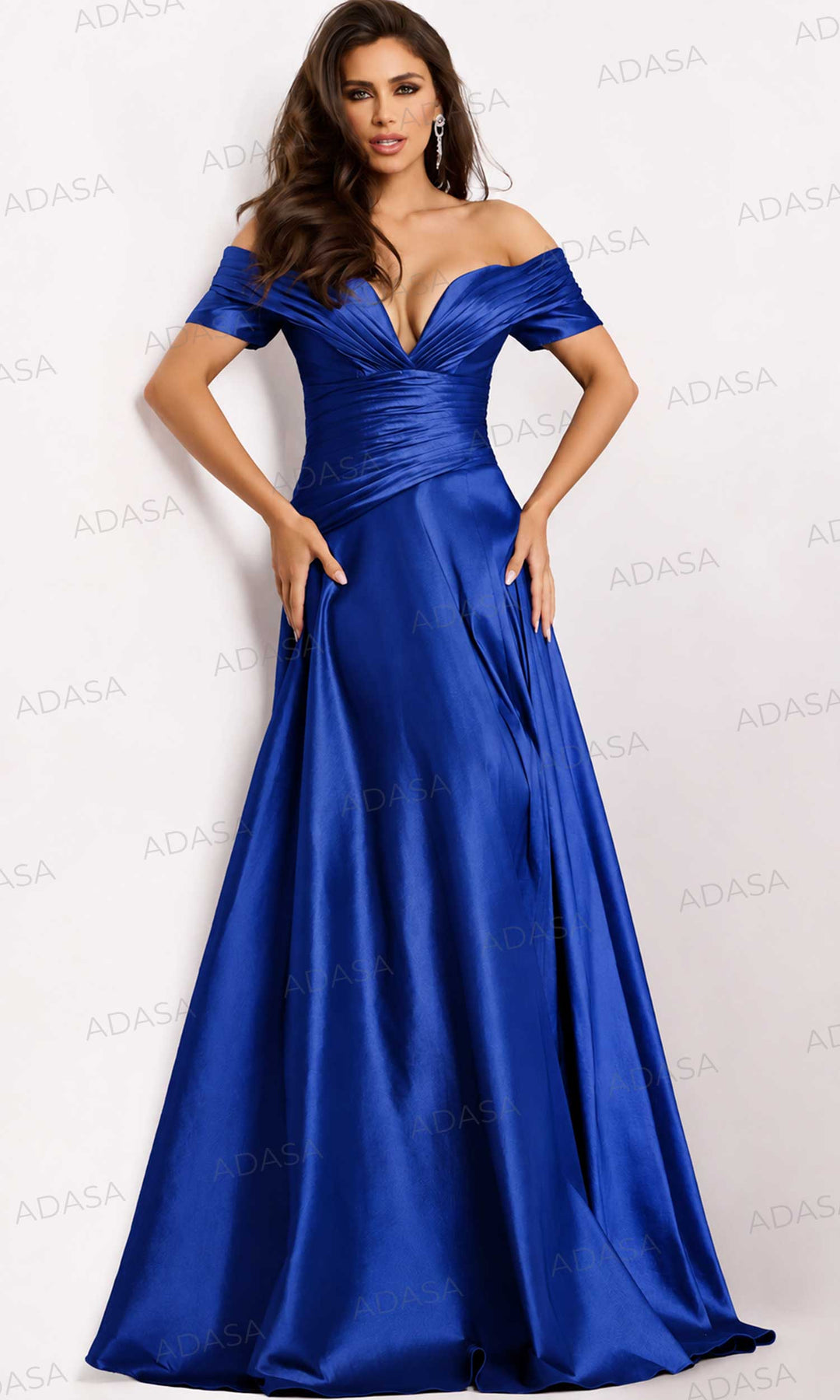 Jovani 45276 - A-line Skirt Short Sleeve Evening Gown