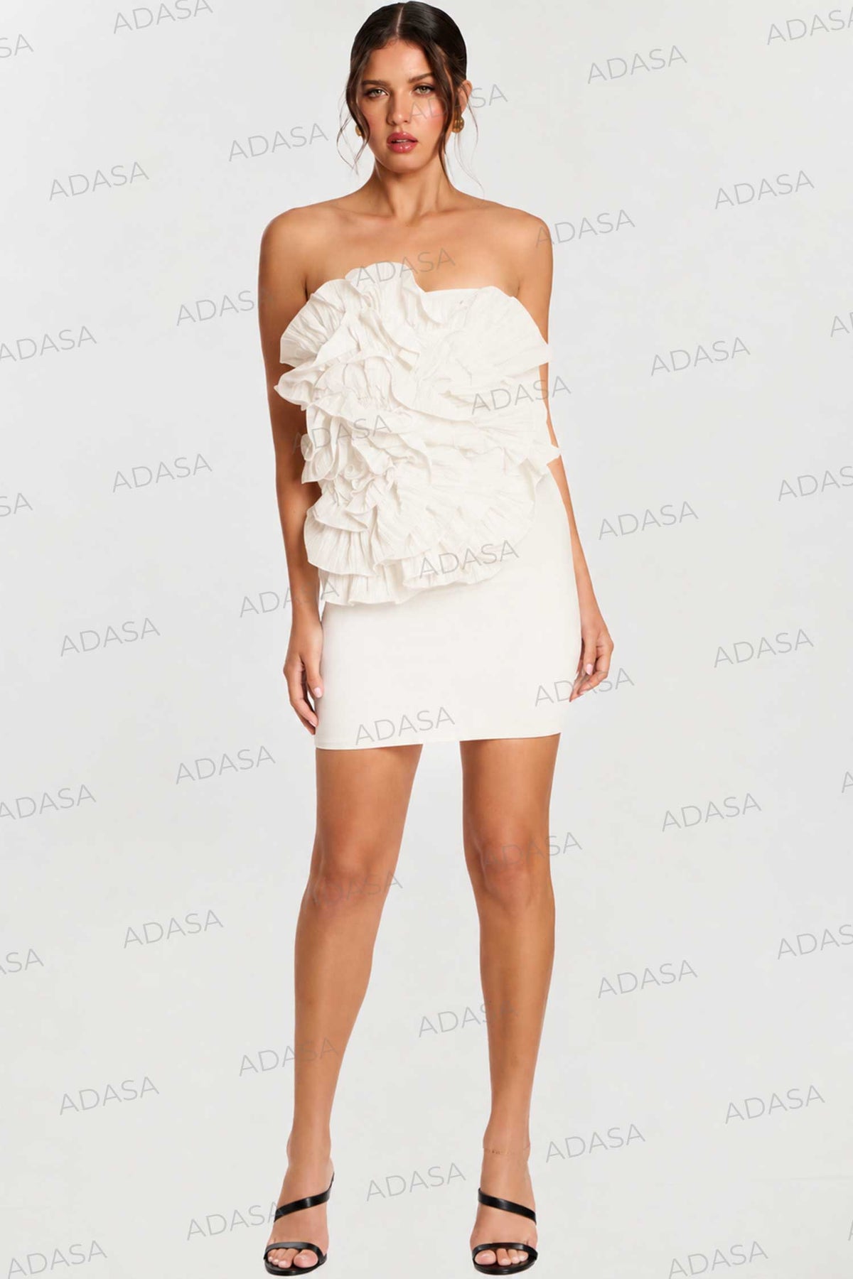 Jovani 45451 - Fitted Strapless Dress with Layered Ruffles