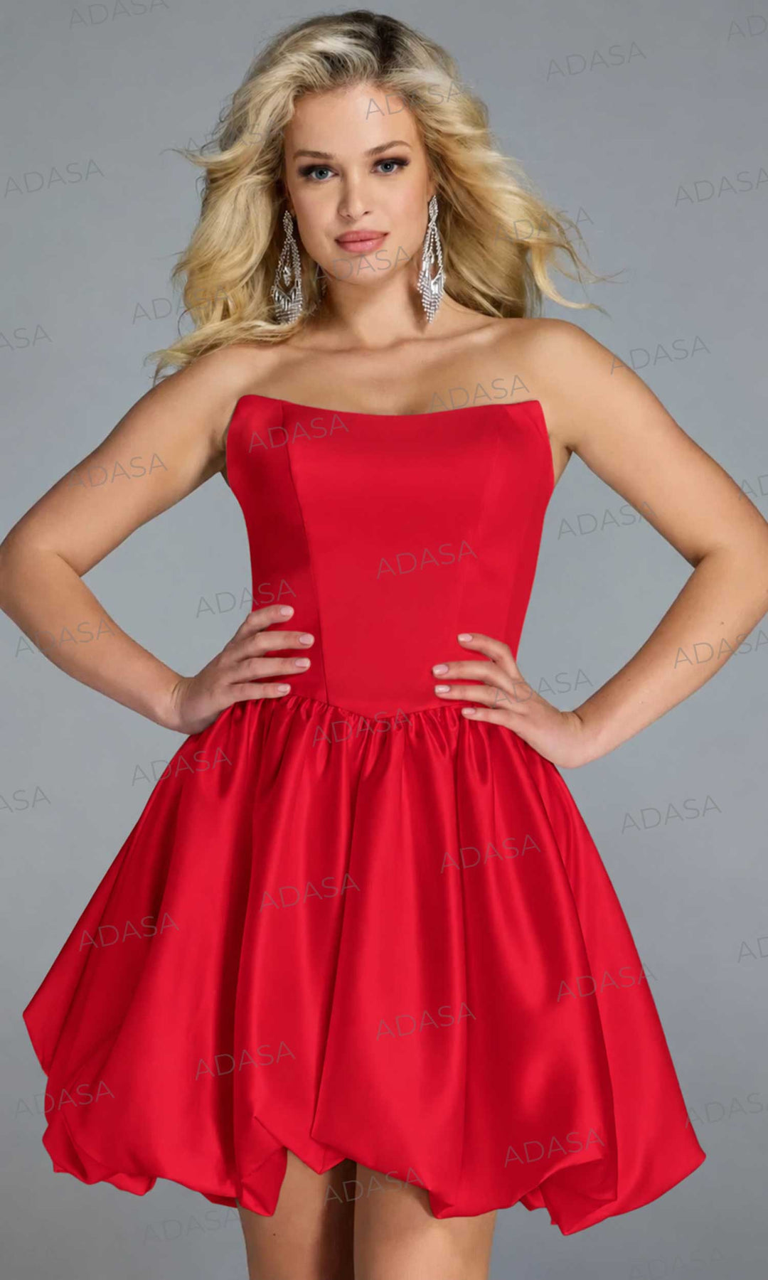 Jovani 45497 - Short Strapless A-Line Cocktail Dress