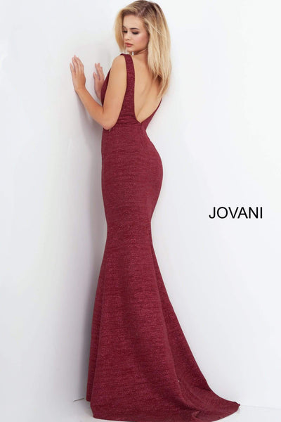 Jovani 45811 V-Neckline Prom Dress With Nude Cut-Outs Prom Dresses