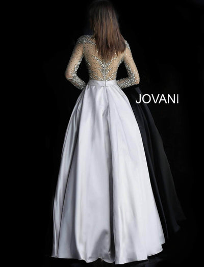 Jovani - 46066 Stone Embellished Long Sleeves Ballgown Mother of the Bride Dresses