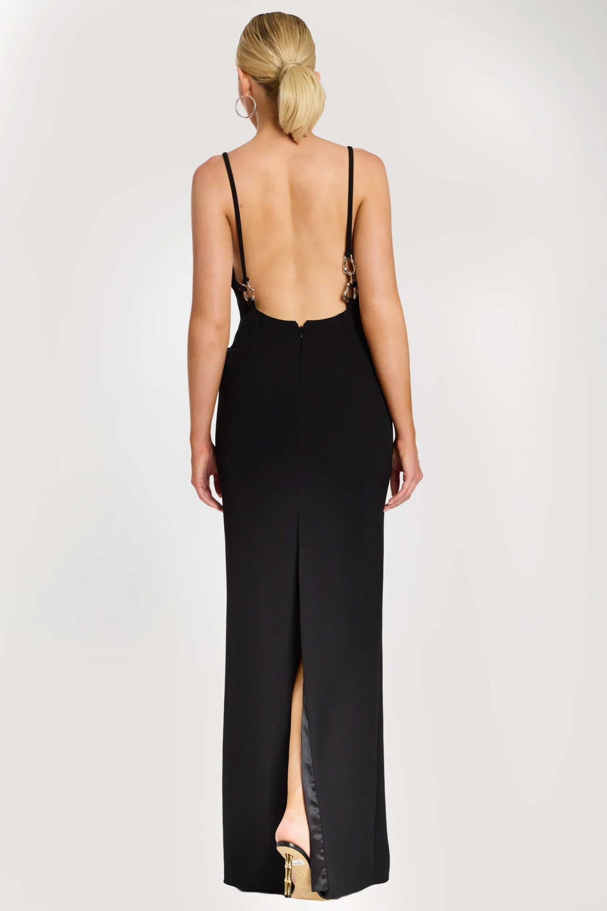 Jovani 46589 - Chain Strap Open Back Evening Gown