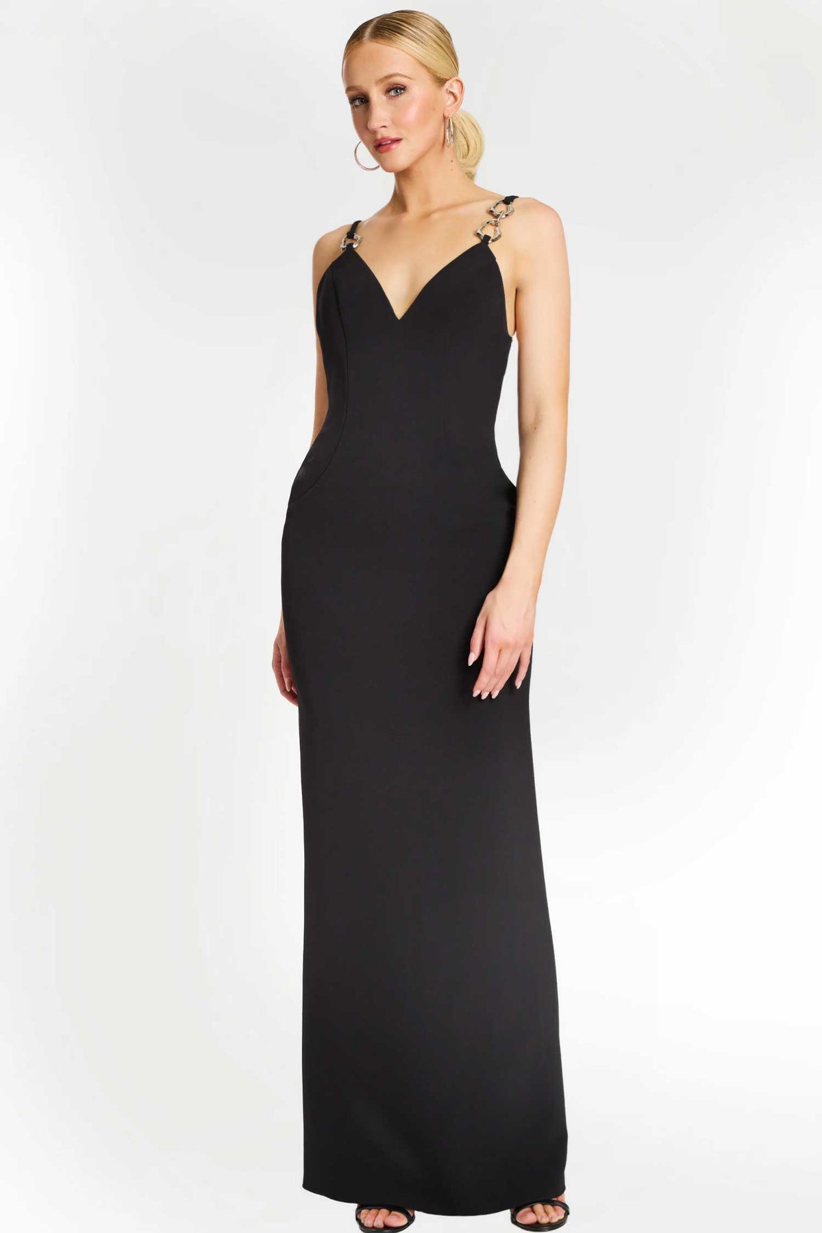 Jovani 46589 - Chain Strap Open Back Evening Gown