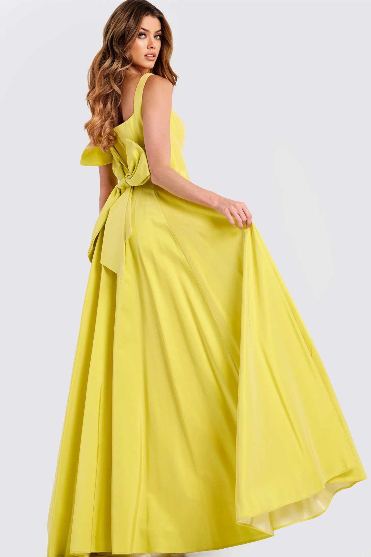Jovani 47496 - Bow Back Wide Strap A-Line Gown