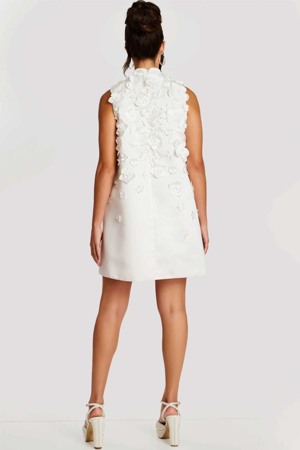 Jovani 47572 - Floral Embellished A-Line Short Dress