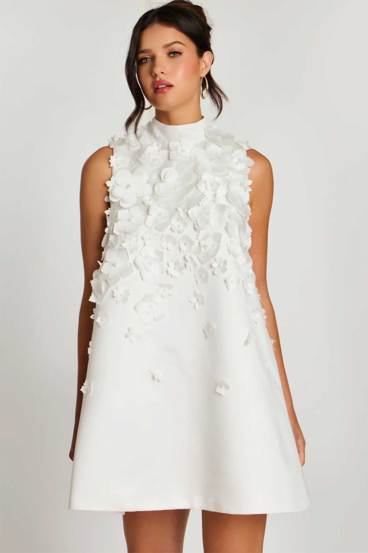 Jovani 47572 - Floral Embellished A-Line Short Dress