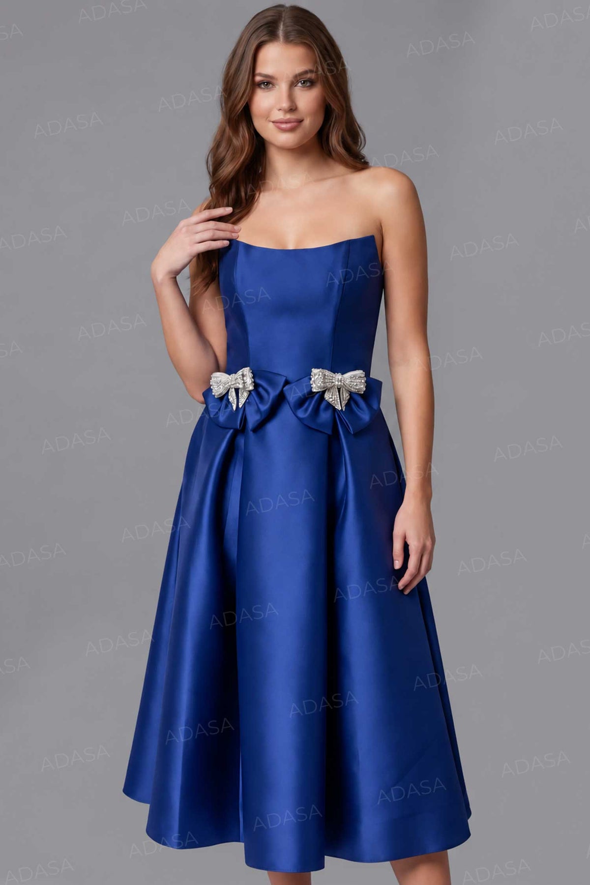 Jovani 47595 - A-Line Strapless Scoop Evening Dress