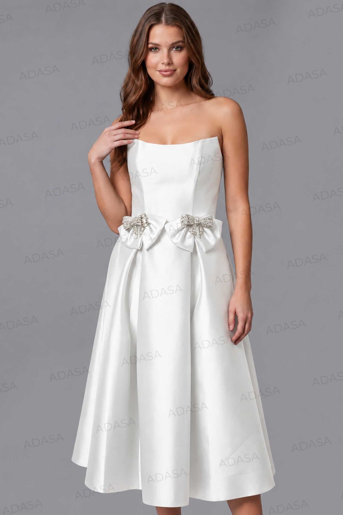 Jovani 47595 - A-Line Strapless Scoop Evening Dress