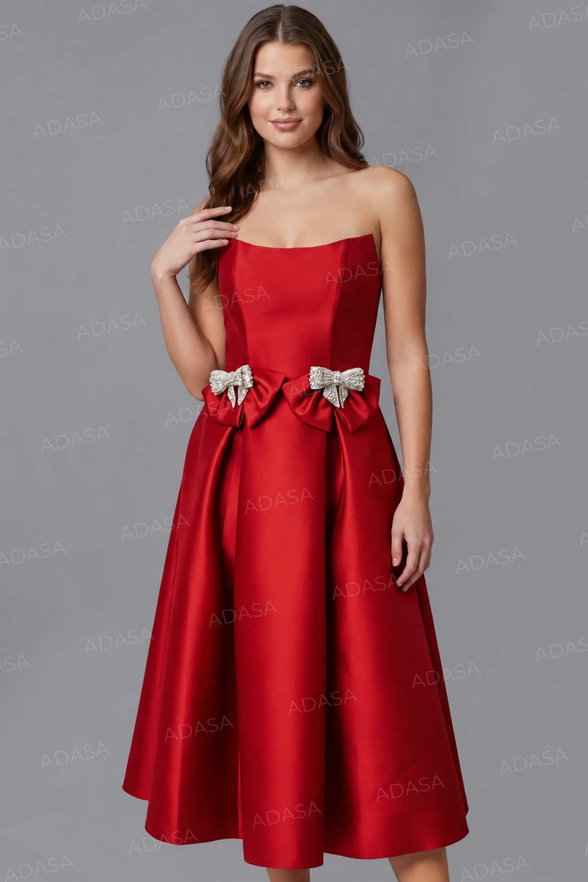 Jovani 47595 - A-Line Strapless Scoop Evening Dress
