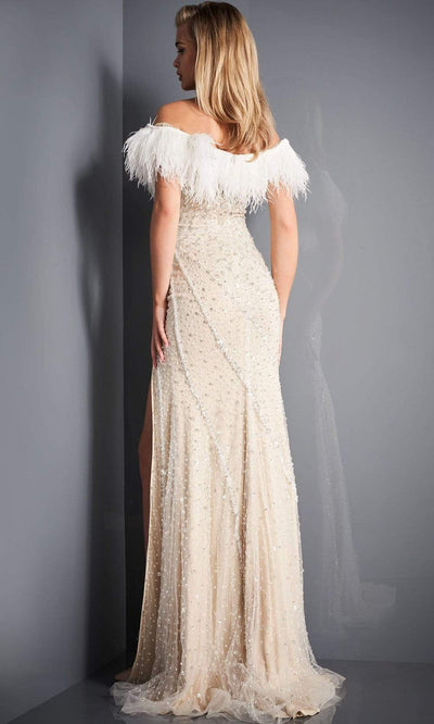 Jovani - 4770 Beaded Fringe Dress With Slit Evening Dresses