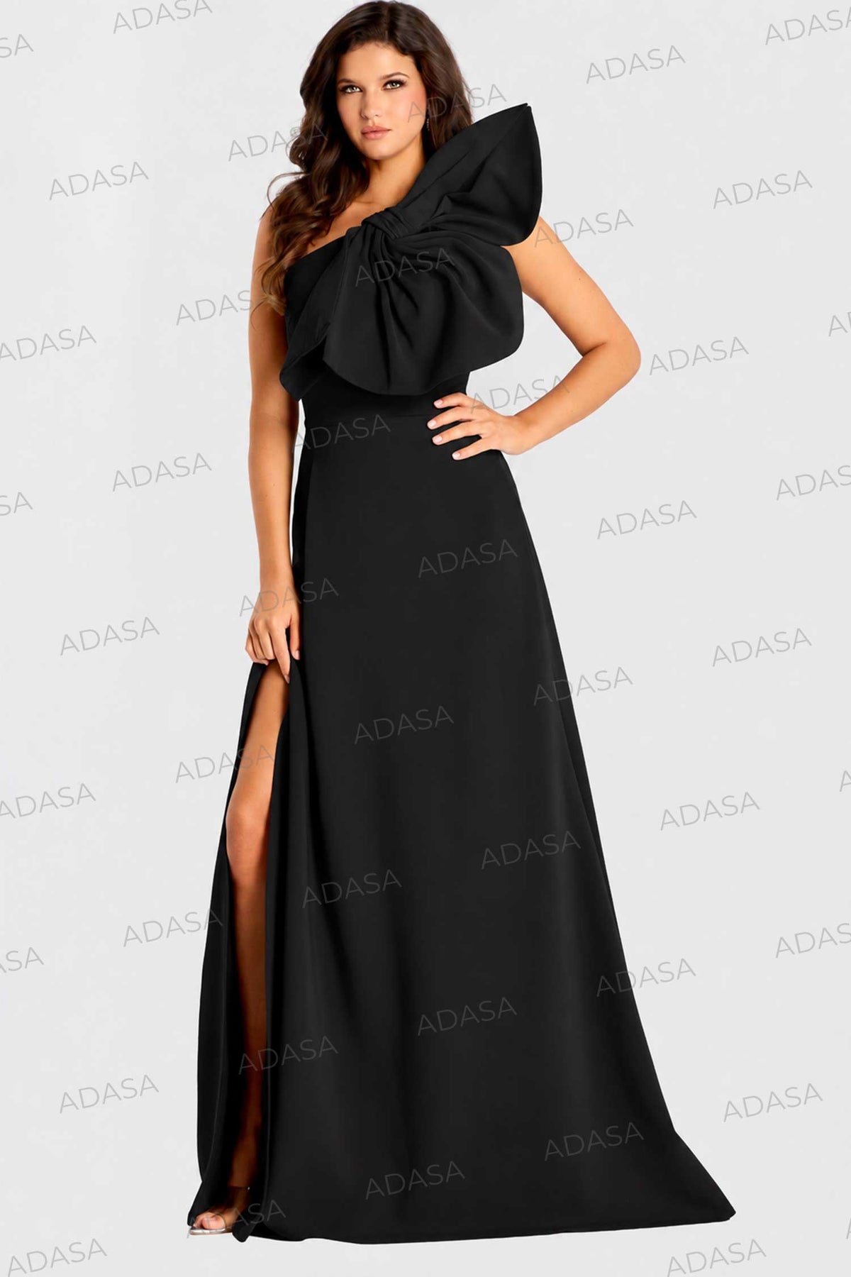 Jovani 47826 - Oversized Bow One Shoulder Evening Gown