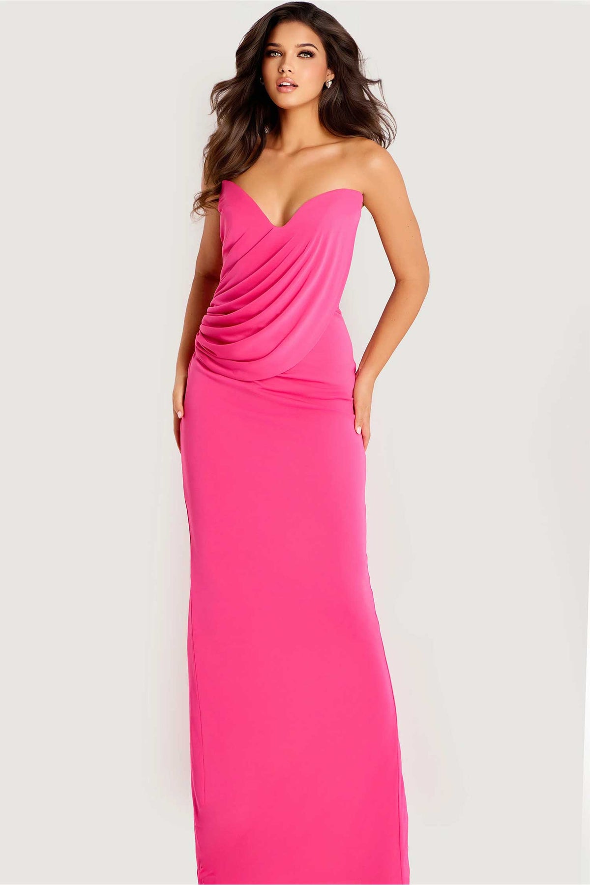 Jovani 47831 - Sweetheart Draped Bodice Long Gown