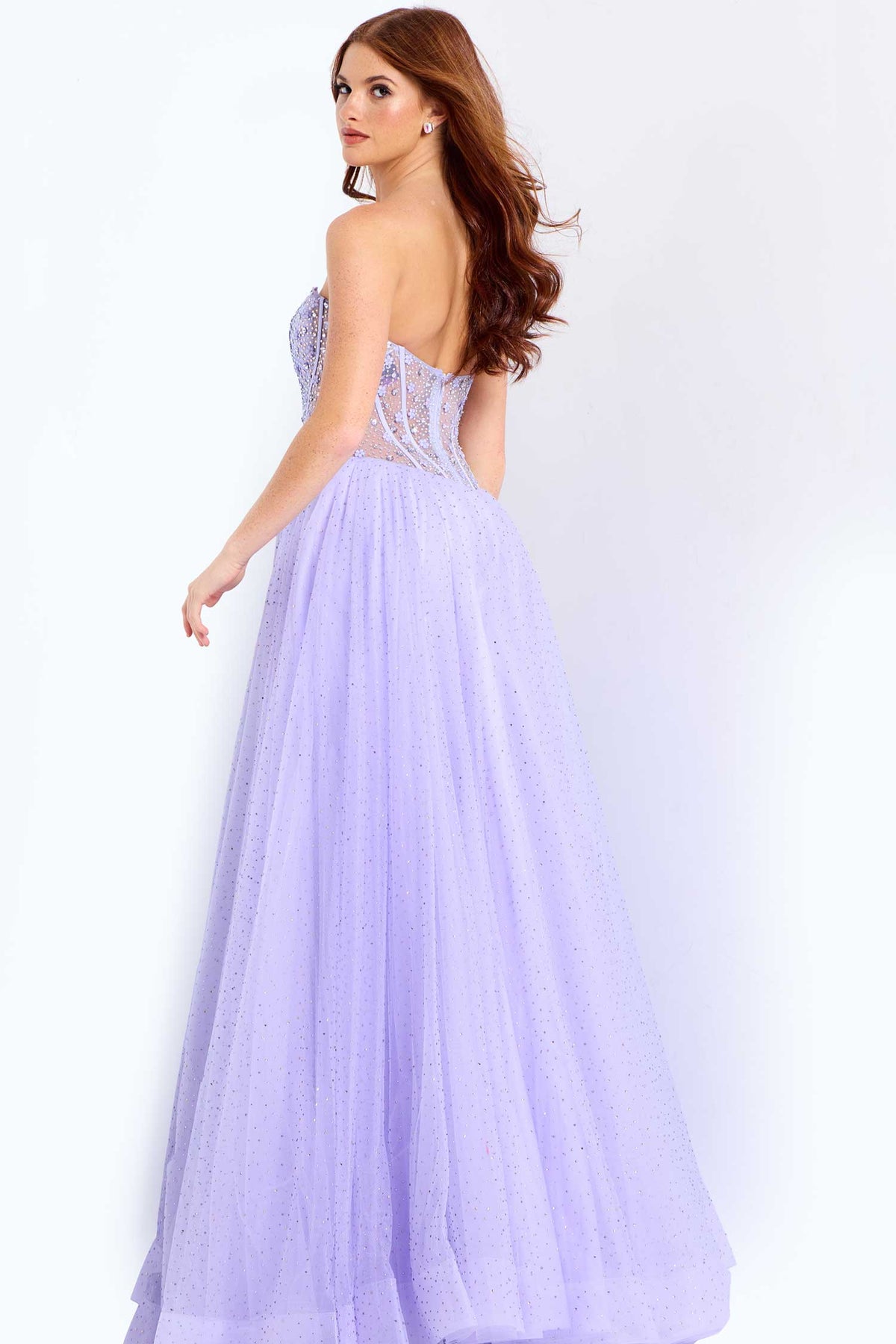 Jovani 48309 - Sweetheart Beaded Tulle Ballgown