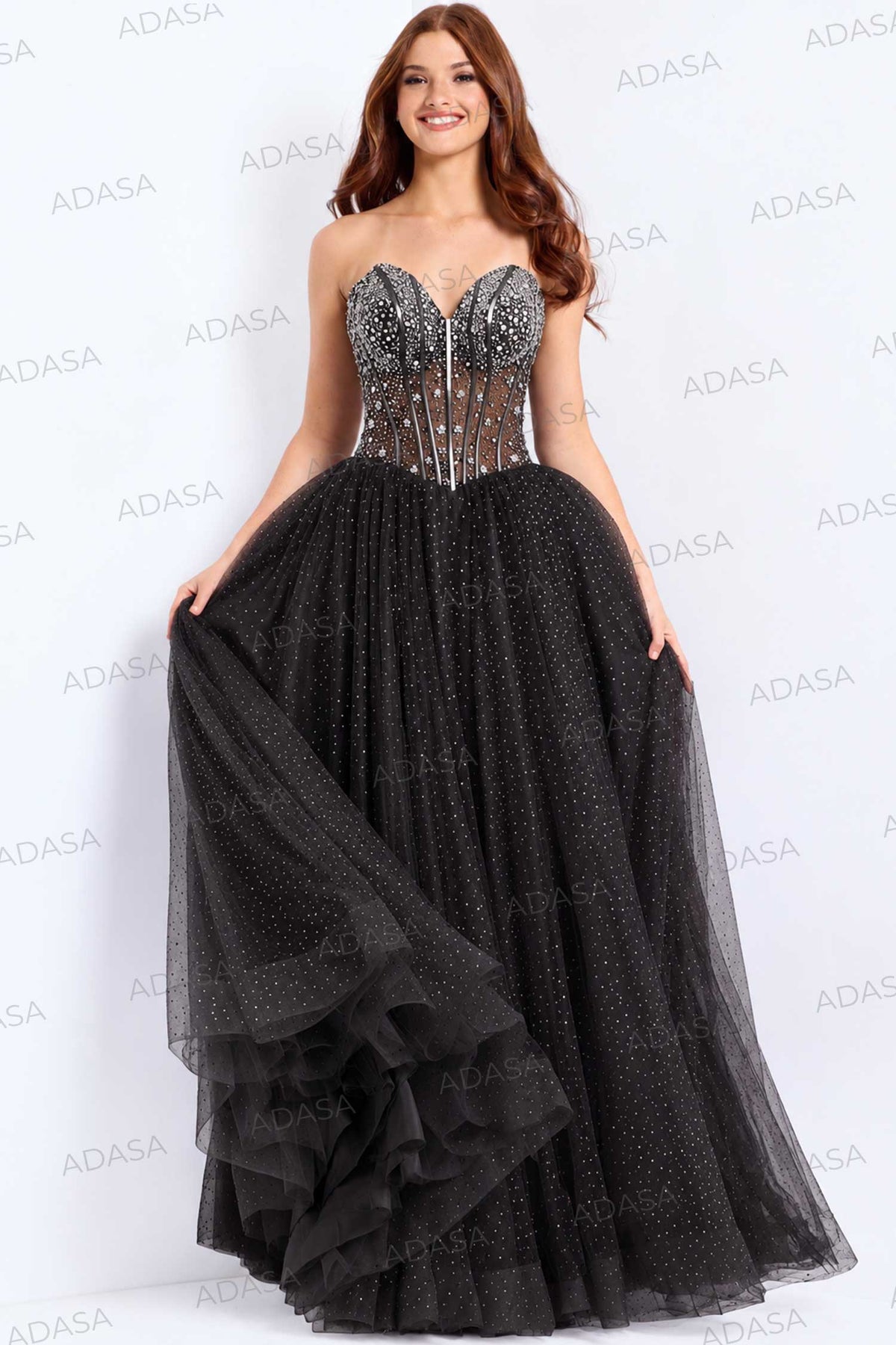 Jovani 48309 - Sweetheart Beaded Tulle Ballgown