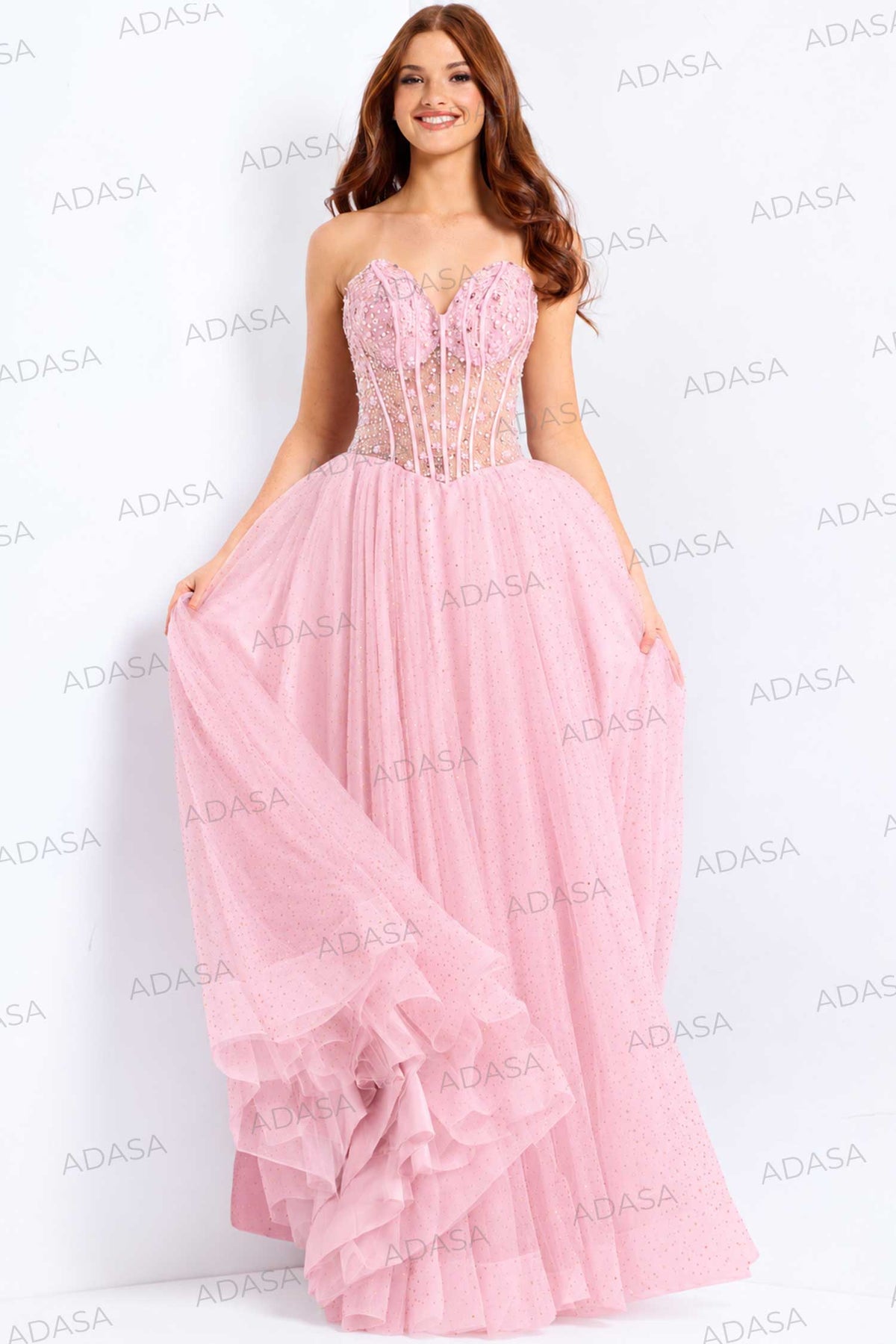Jovani 48309 - Sweetheart Beaded Tulle Ballgown