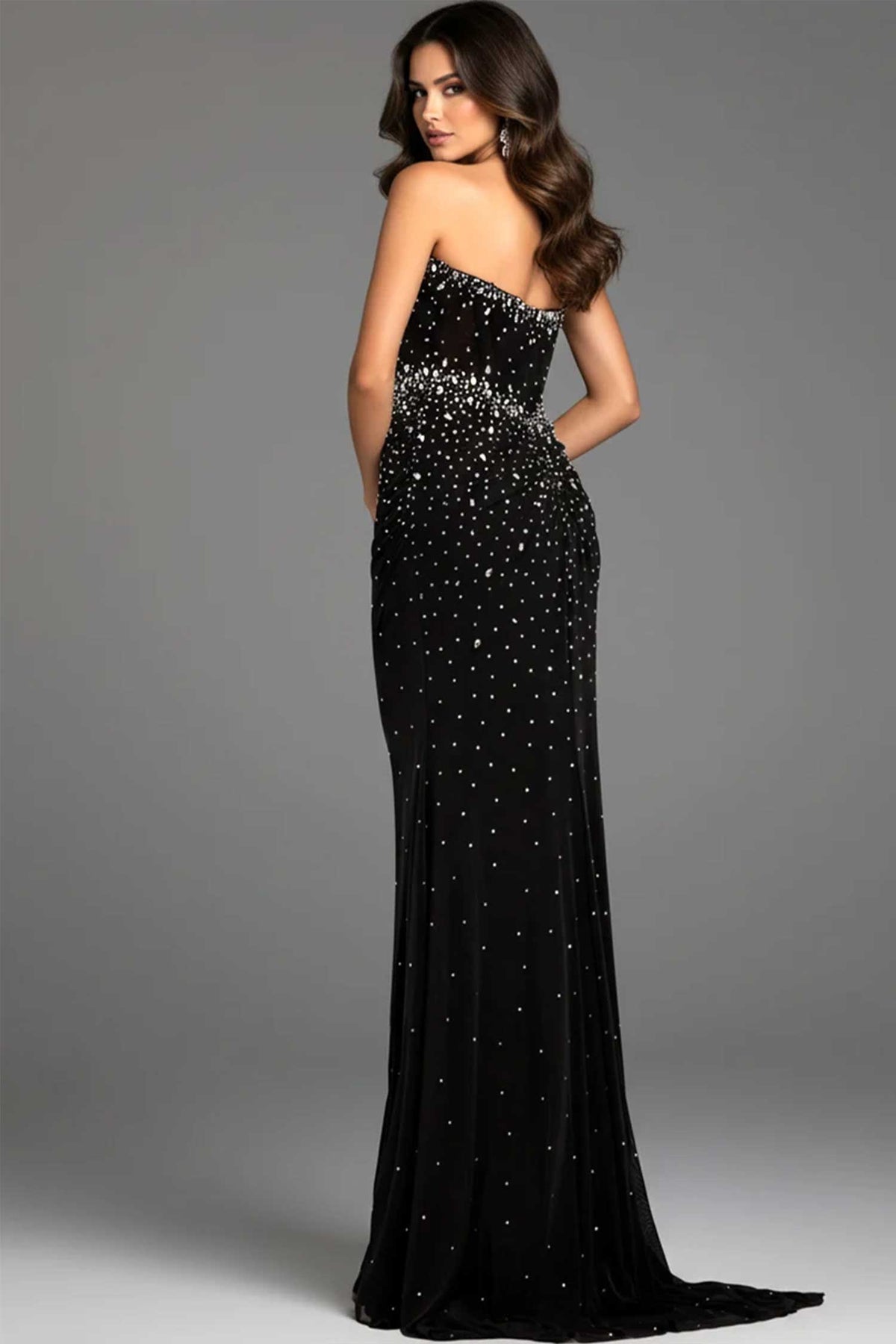 Jovani 48372 - Sweetheart Rhinestone Ornate Fitted Gown