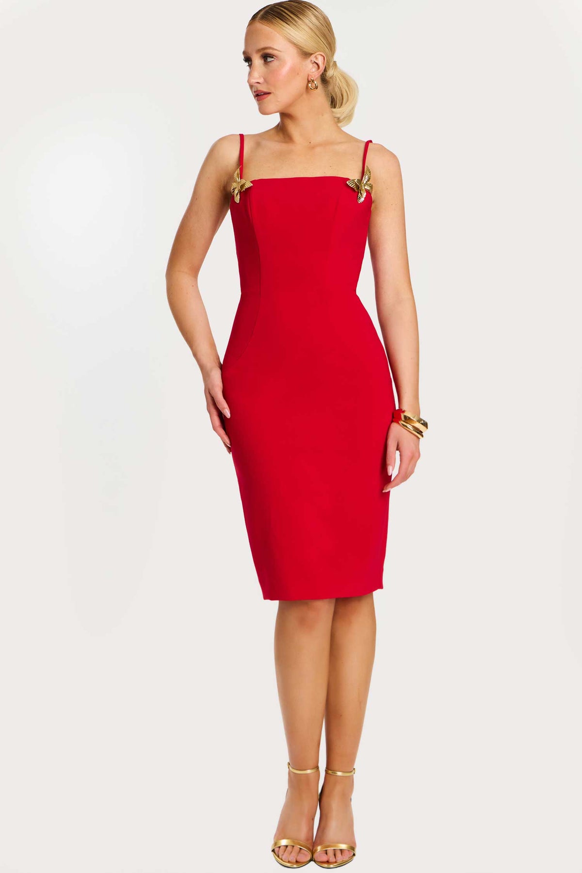 Jovani 48664 - Butterfly Accent Bodycon Sleeveless Dress