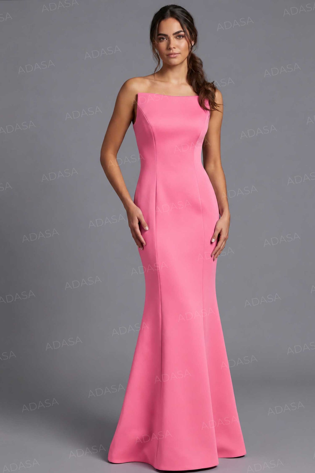 Jovani 49062 - Strapless Crepe Mermaid Long Gown