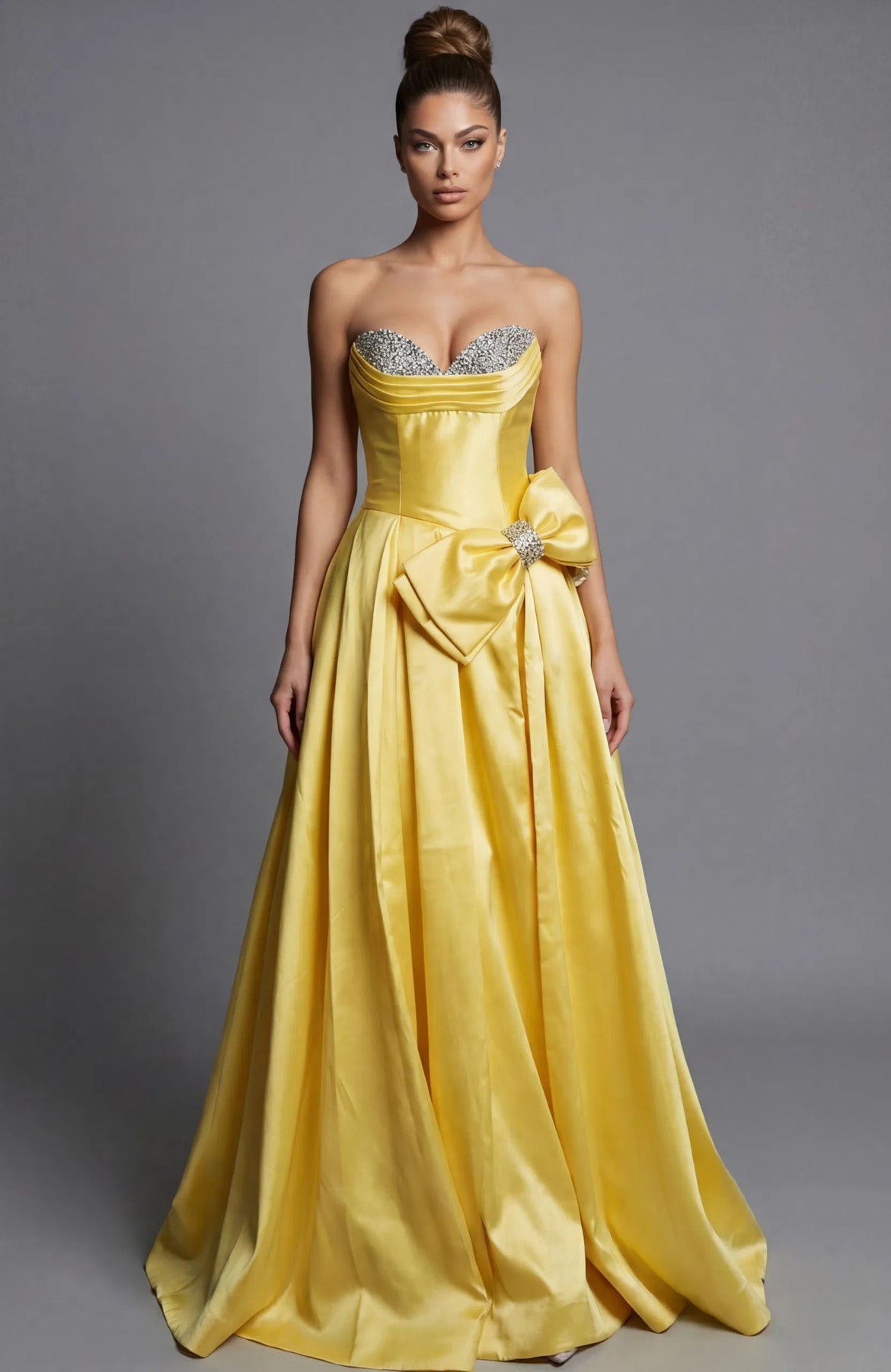 Jovani 49196 Bow Accented Prom Dress