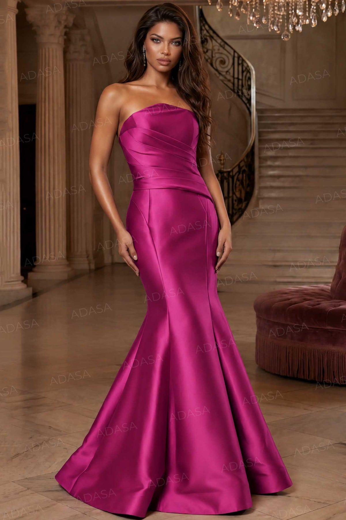 Jovani 49492 - Mermaid Skirt Satin Evening Gown