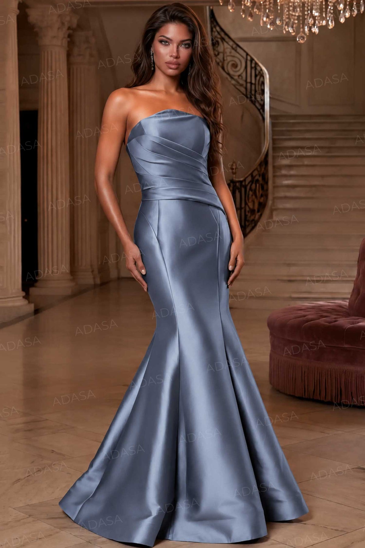 Jovani 49492 - Mermaid Skirt Satin Evening Gown