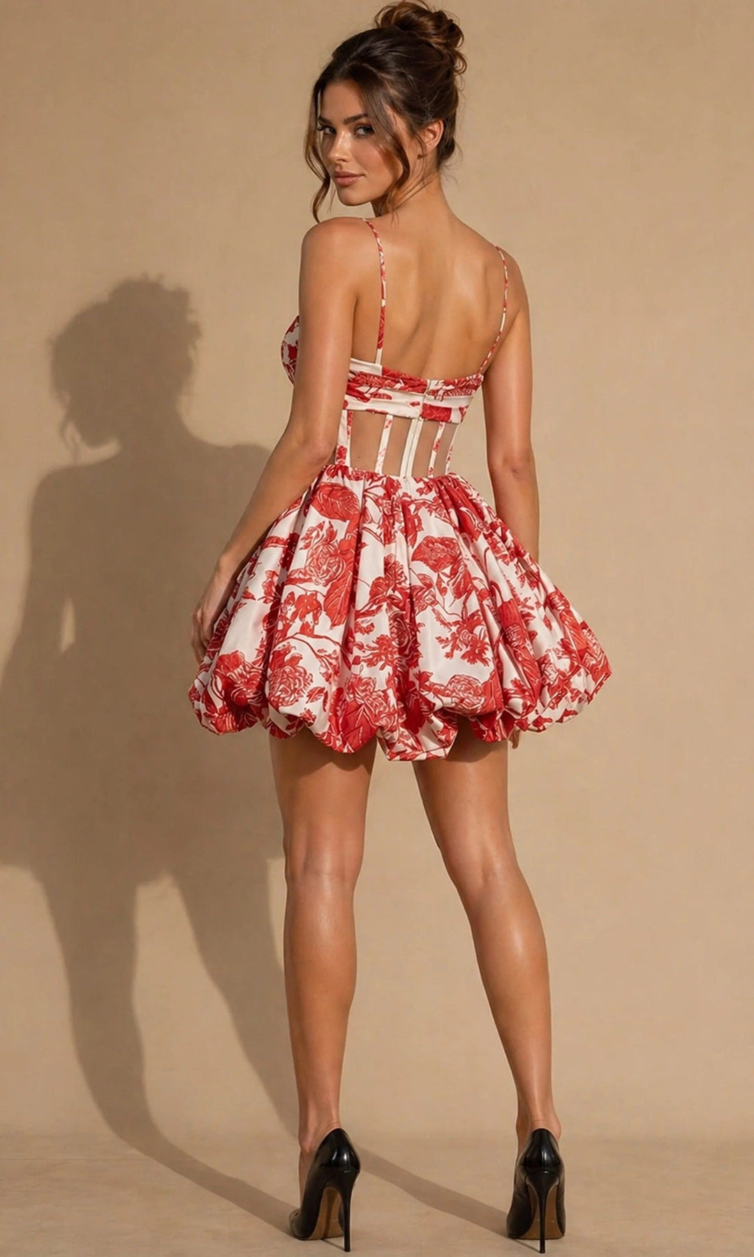 Jovani 51582 - Illusion Corset Back Brocade A-Line Dress
