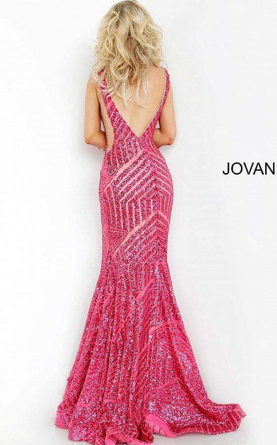 Jovani - 59762 Sexy Fitted Sequined Plunging Gown Special Occasion Dress