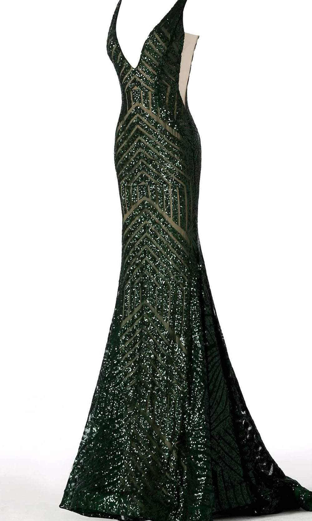 Jovani - 59762 Sexy Fitted Sheer Panel Sequin Evening Gown Special Occasion Dress