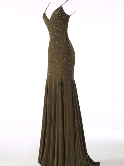 Jovani - 63563 Studded Backless Jersey Trumpet Gown Special Occasion Dress
