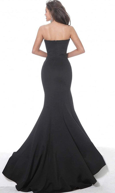 Jovani - 94366 Strapless Straight Neckline Slit Mermaid Gown Evening Dresses