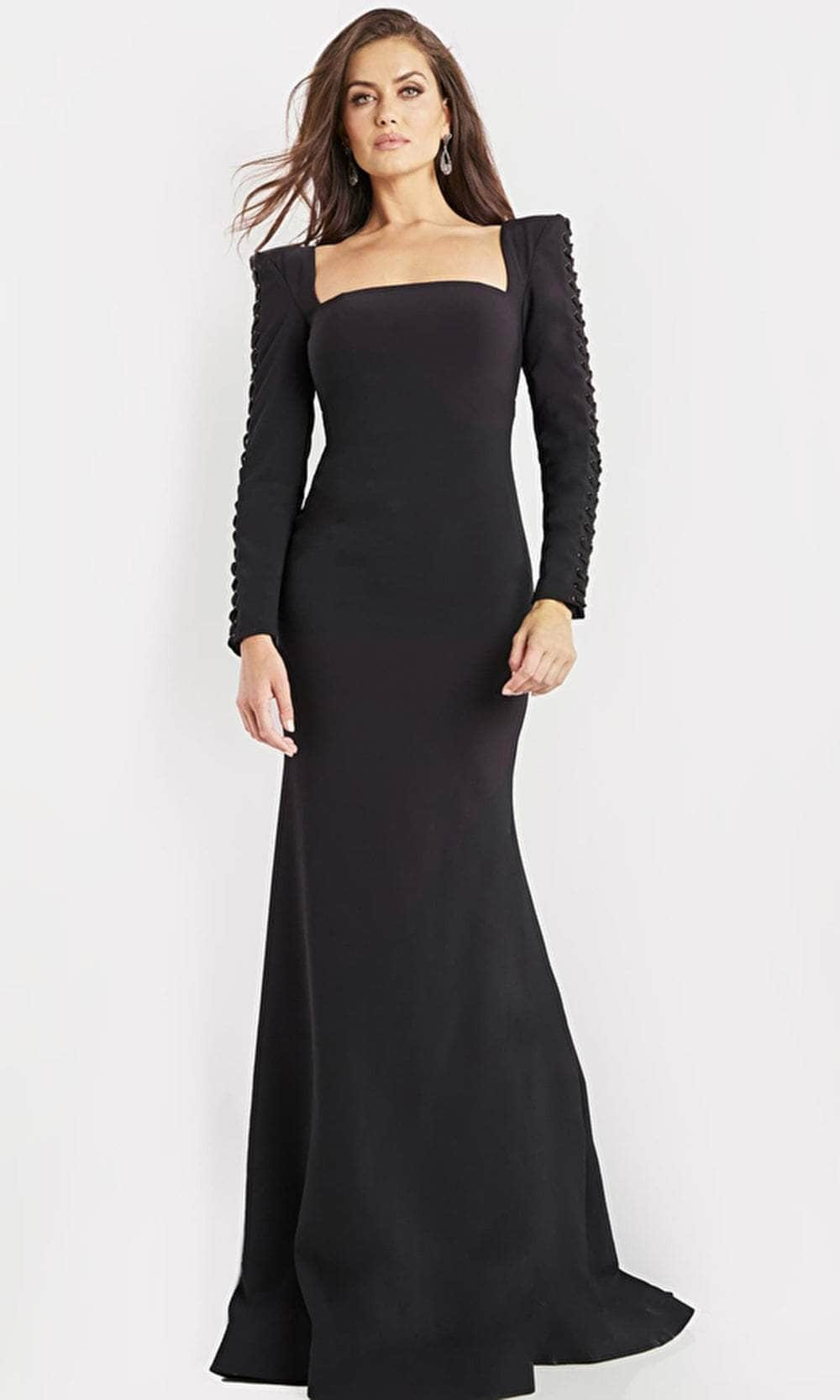 Jovani 9587 - Long Sleeve Square Evening Dress Evening Dresses