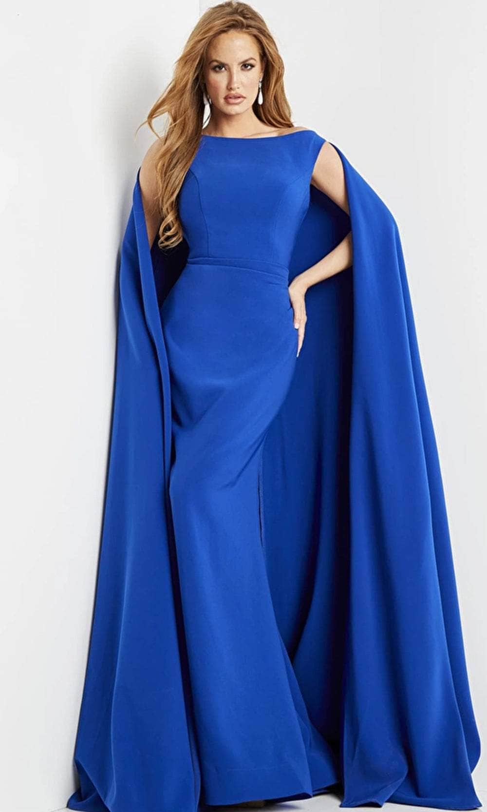 Jovani 9755 - Bateau Cape Evening Dress Evening Dresses