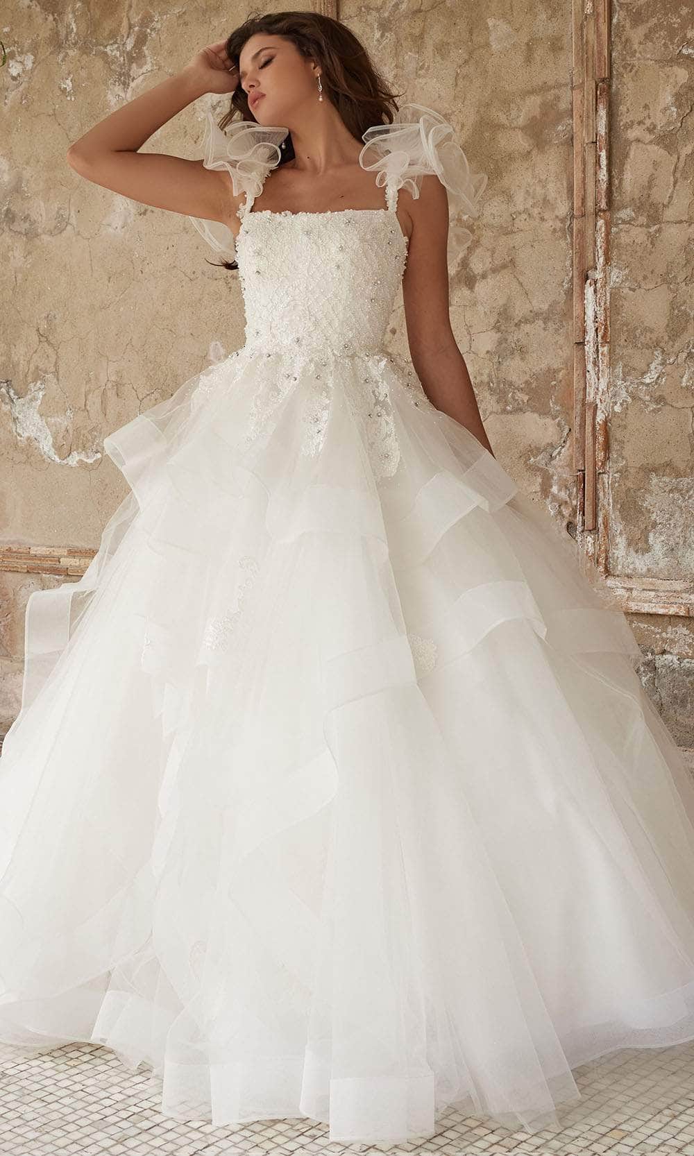 Jovani Bridal JB37575 - Square Ruffled Bridal Ballgown Bridal Dresses