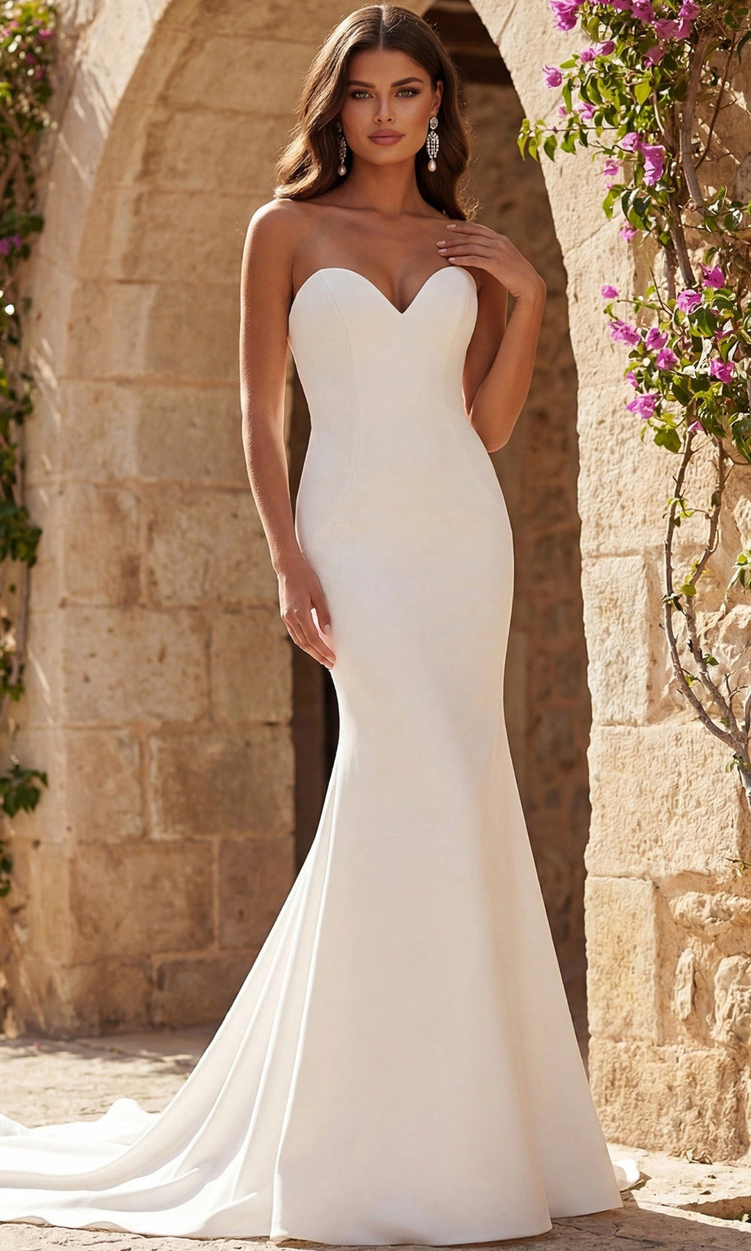 Jovani Bridal JB45113 Bow Back Mermaid Long Gown
