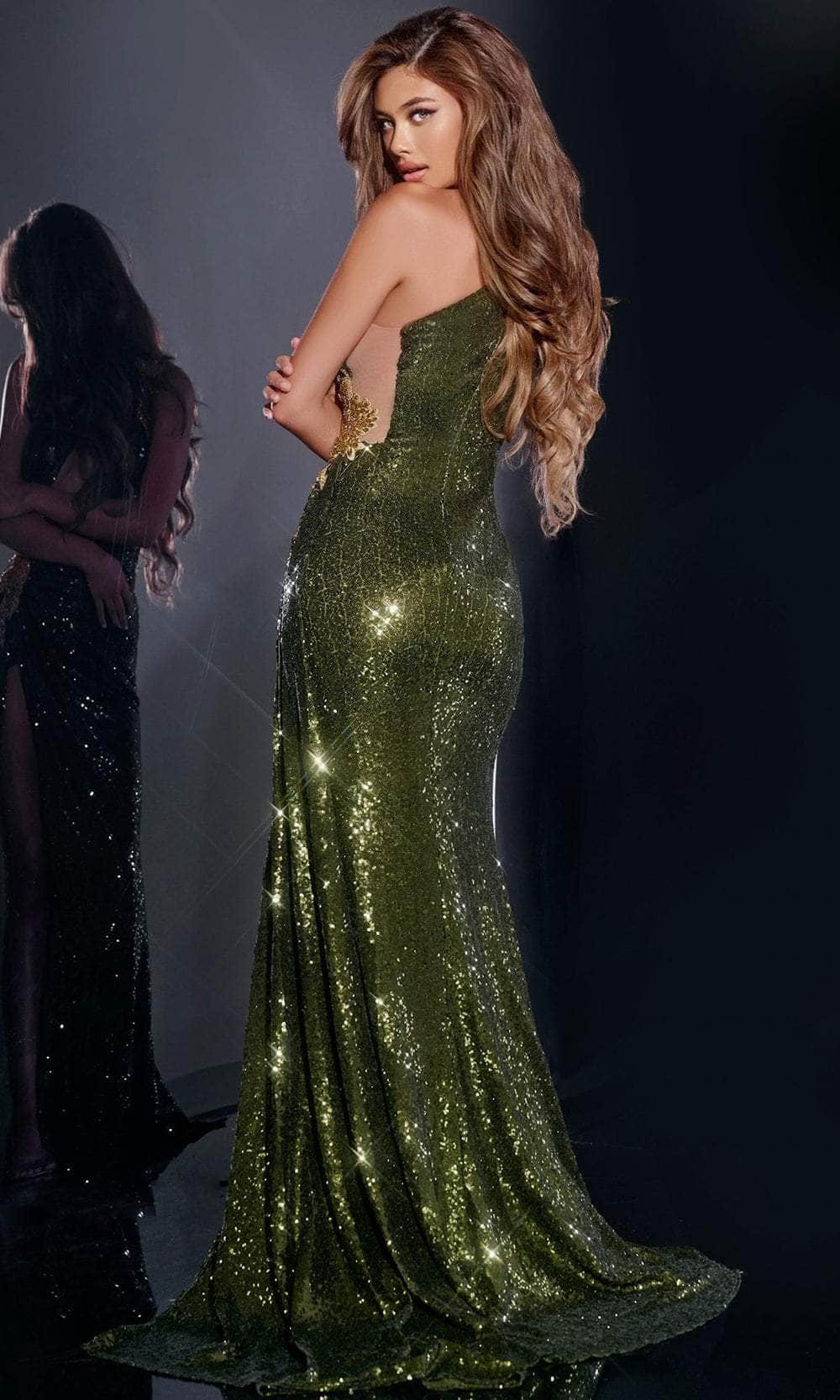 Jovani D5001 - Sone-Shoulder Embroidered Prom Gown Special Occasion Dress