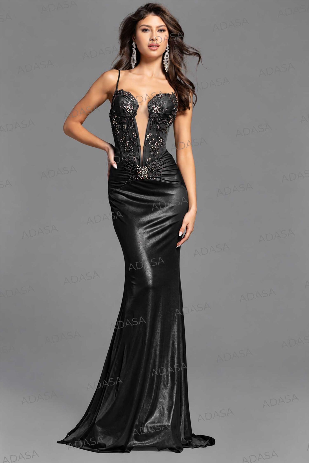 Jovani D5046 - Embroidery Mermaid Prom Dress