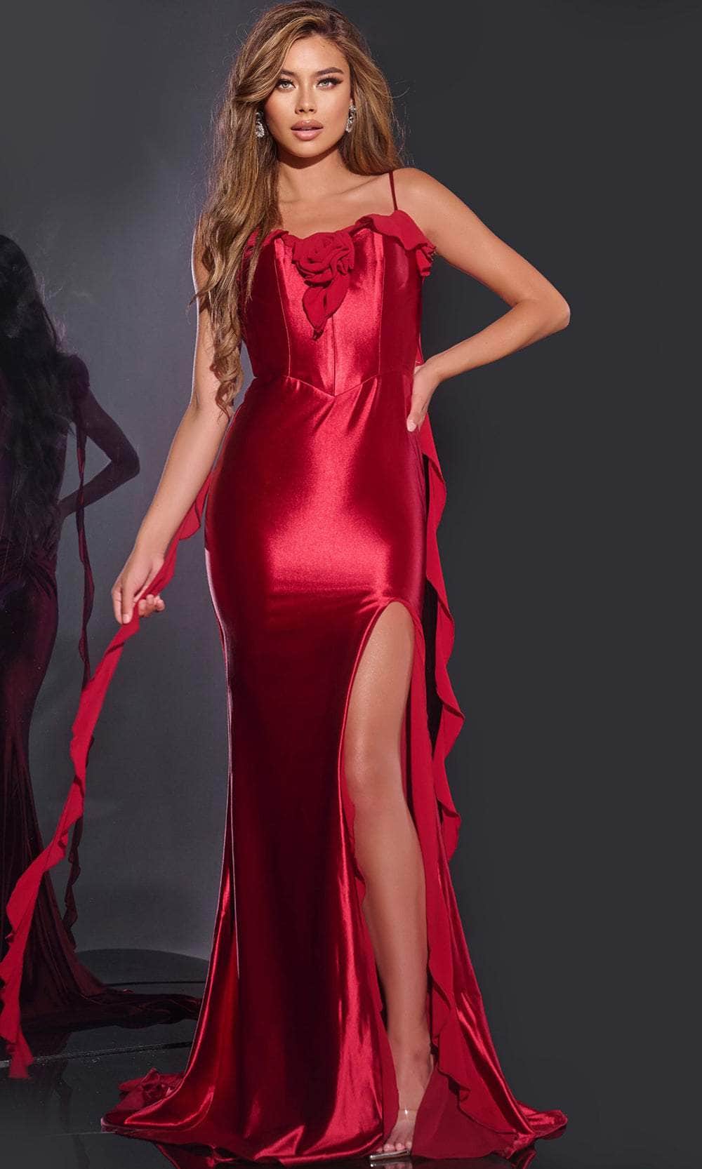 Jovani D5078 - Semi-Sweetheart Ruffle Draped Prom Gown Special Occasion Dress